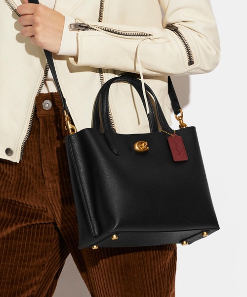 COACH トートバッグ ウィロウ トート 24 レディース : ZOZOTOWN