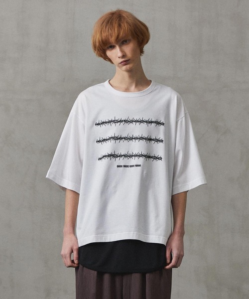 SHAREEF（シャリーフ） tシャツ BARBED WIRE”emb. S/S BIG-T メンズ
