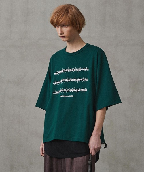 SHAREEF（シャリーフ） tシャツ BARBED WIRE”emb. S/S BIG-T メンズ