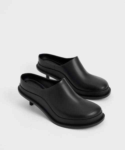 CHARLES ＆ KEITH サンダル Frida フリダ レザーキトンヒール