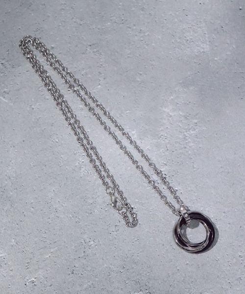 SBG by 7JEWELRY ネックレス 3連リングネックレス メンズ