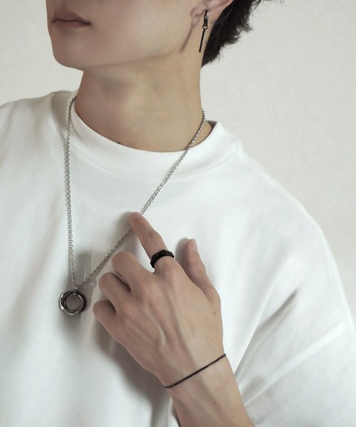 LeGramme(ルグラム) 3連リングネックレス SBG by 7JEWELRY ネックレス SBG 3連リングネックレス メンズ