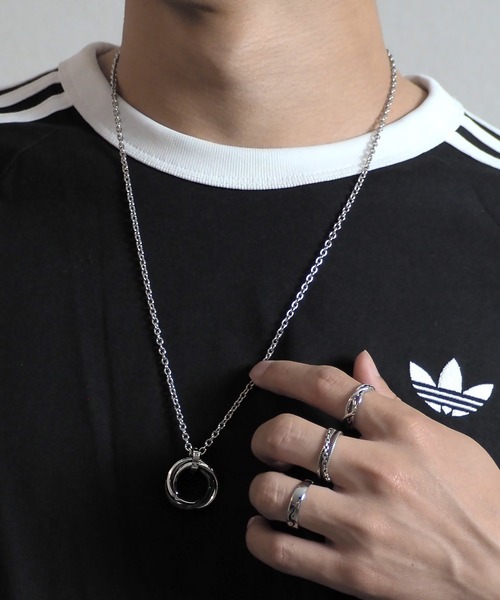 SBG by 7JEWELRY アレルギー対応 ネックレス SBG 3連リングネックレス