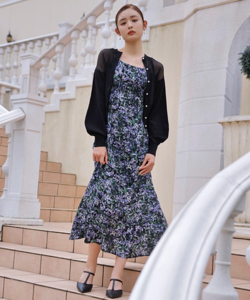 ワンピース　MILLY eimy istoire ワンピース Milly flower リボンキャミワンピース