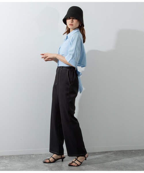 ANAP パンツ ステッチストレートパンツ レディース : ZOZOTOWN