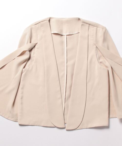 Kana ジャケット ノーカラージャケット 入学式 ボレロ ケープ風 ノー