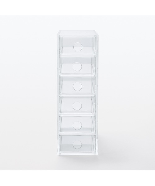 無印良品（MUJI） 収納 アクリル小物収納・6段 約幅8．7×奥行17