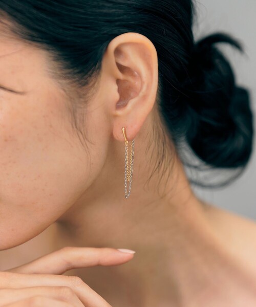 ※たぁ　ジュエッテ　jouete ダブルチェーンピアス ピアス ダブルチェーン（075713-075714） ｜ women（ウィメンズ