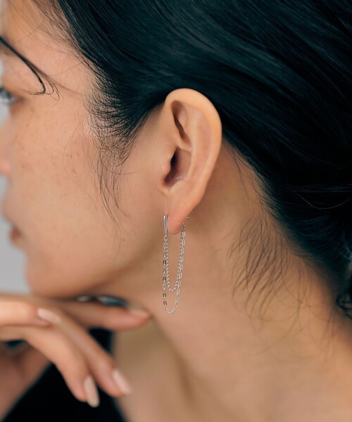 Jouete ピアス ダブルチェーン レディース : ZOZOTOWN Yahoo!店