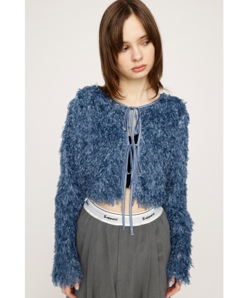 SLY カーディガン 2WAY SHEER FEATHER TOPS ツーウェイ シアー