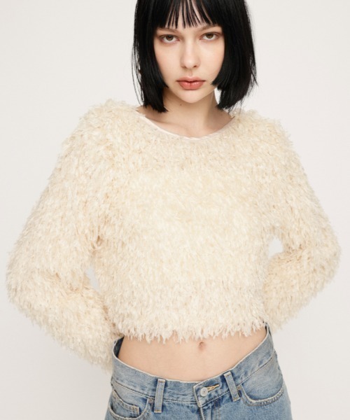 SLY カーディガン 2WAY SHEER FEATHER TOPS ツーウェイ シアー