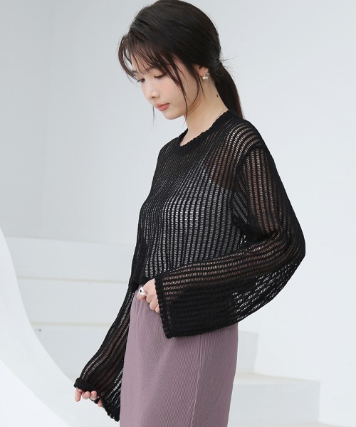メッシュ×メッシュトップス レディース HUG.U メッシュトップス レディース : ZOZOTOWN Yahoo!店 - 通販