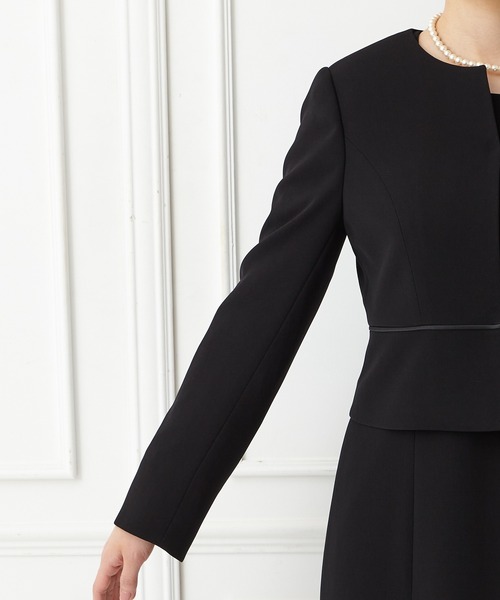 43196 レディース　礼服　セットアップ　アンサンブル　9A3 slattgir セットアップ 高身長 「喪服・礼服」 洗えるフォーマル