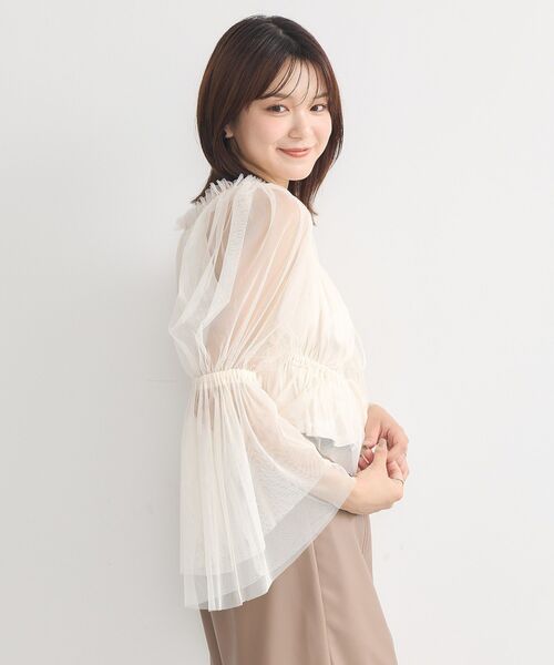 earth music&ecology ブラウス シャツ チュールブラウス レディース 