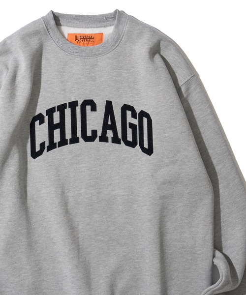 トレーナー スウェット 「UNIVERSAL OVERALL」T/C SWEAT CHICAGO FLOCKY PRINT / フロッキープリント裏起