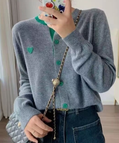 SNIDELHOME ワンポイントベア刺繍 ニットカーディガン Amazon | [スナイデルホーム] SNIDELHOME ワンポイントベア刺繍