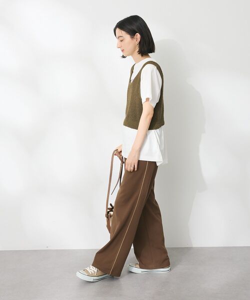 CRAFT STANDARD BOUTIQUE ベスト ジレ ワッフル編み短丈ニット