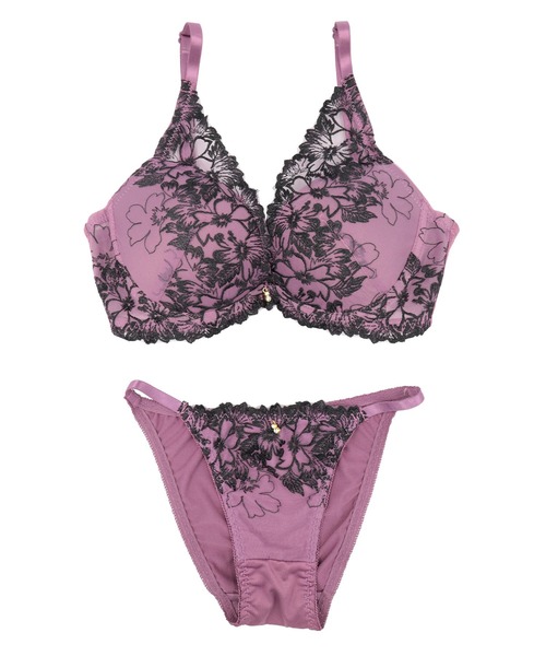 Salute フロントエンブロイダリー ブラジャーショーツセット D70 LL Tika ブラジャー ショーツセット 下着セット レディース