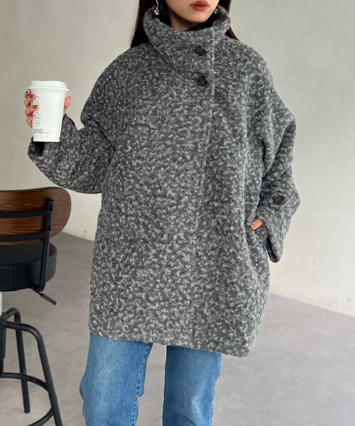 Chez toi コート アウター プードルファーBACKコクーンスタンド