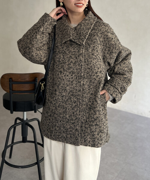 Chez toi（シェトワ） コート アウター プードルファーBACKコクーン