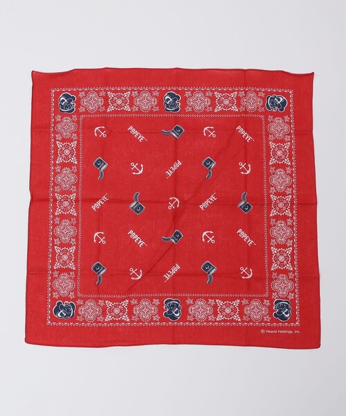 L GEAR SOLID 3 x Popeye　スペシャルバンダナ SHIPS（シップス） スカーフ バンダナ SHIPS: POPEYE BANDANA メンズ