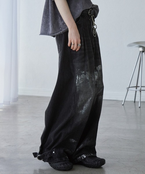 Spielio ジーンズ 「Spielio」Vintage like foil print denim