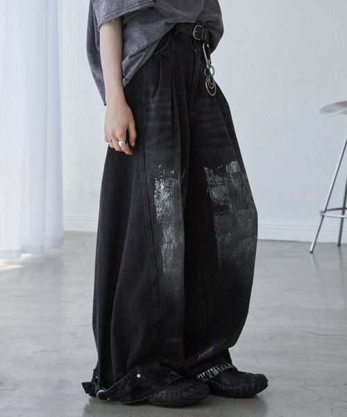 Spielio ジーンズ 「Spielio」Vintage like foil print denim