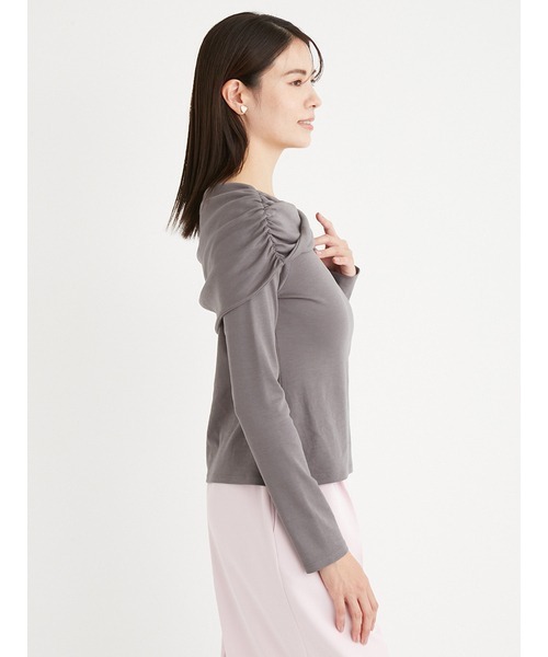 CELFORD（セルフォード） ツイストケープカットソー グレー CELFORD tシャツ ツイストケープカットソー レディース