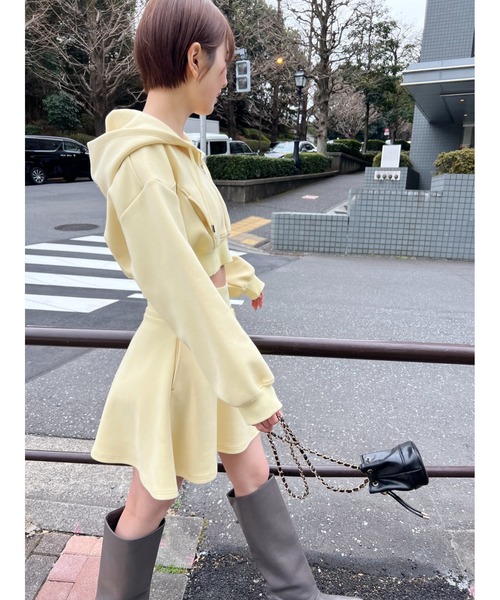 SNIDEL ワンピース スウェットミニセットアップ : ZOZOTOWN