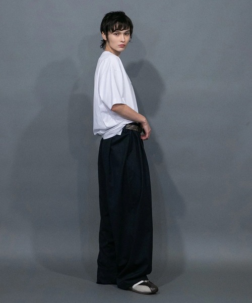 美品 my beautiful landlet ウール コットン 黒 日本製 my beautiful landlet - 【残り一点】ボイルドコットンウール