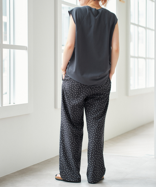 Spick＆Span スラックス パンツ 「WEB限定追加」ドットプリント