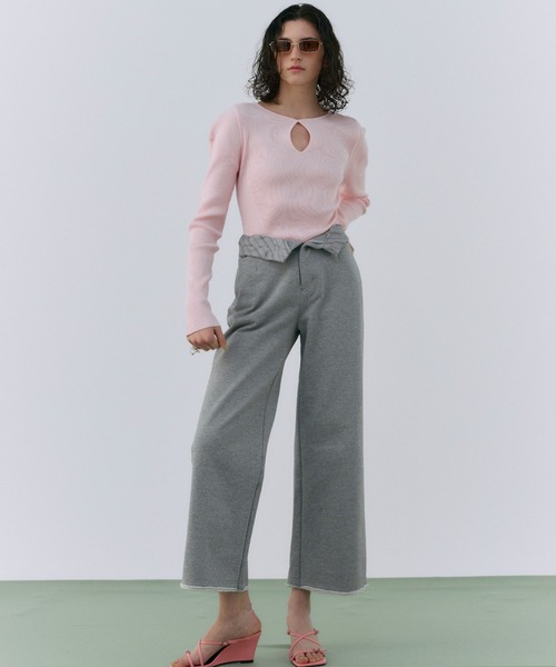 スウェットパンツ ジャージ SWEAT SLACKS PANTS/スウェットスラックスパンツ レディース_6
