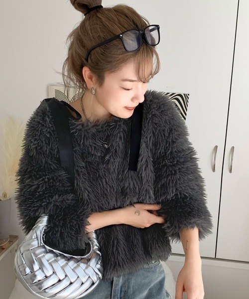 「mily bilet」 長袖カットソー X-LARGE アイボリー レディース_画像5