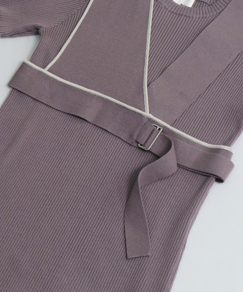 「&g'aime」 ニットワンピース FREE グレイッシュベージュ レディース_画像7