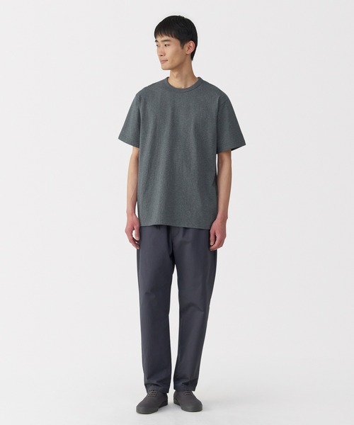 無印良品（MUJI） tシャツ 紳士 洗いざらし太番手クルーネック半袖T