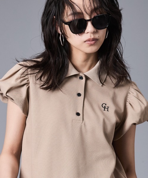 tシャツ パフスリーブポロシャツ「大きいサイズ有」シックスタイルゴルフ レディース