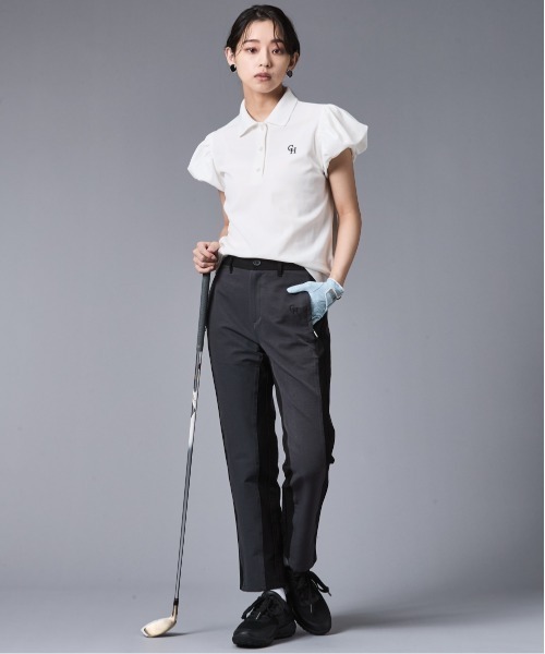 CHIC STYLE tシャツ パフスリーブポロシャツ「大きいサイズ有