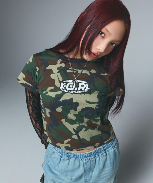 エックスガール X-girl EXPAND LOGO S/S BABY TEE 半袖 コンパクト ちびT ストリート トレンド レディース ストリート ブランド 新品 正規品 セール】EXPAND LOGO S/S BABY TEE（Tシャツ/カットソー）｜X