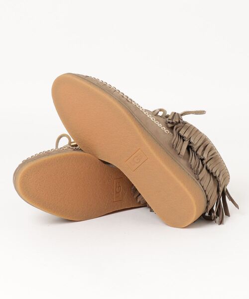 UGG」 モカシンブーツ 24cm ブラウン レディース