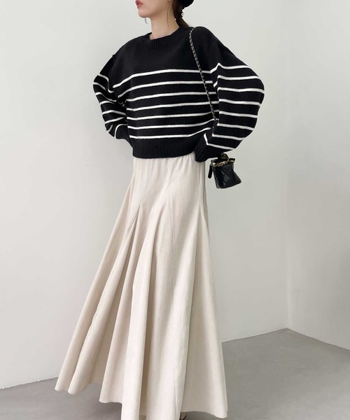 [mily bilet] длинный рукав вязаный LARGE темно-синий женский 