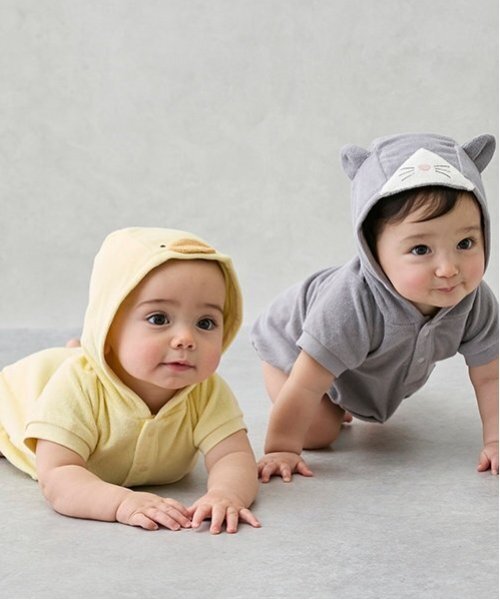 動物になりきりロンパース6点セット 動物なりきりロンパース／男の子 女の子 ユニセックス ベビー ベビー服