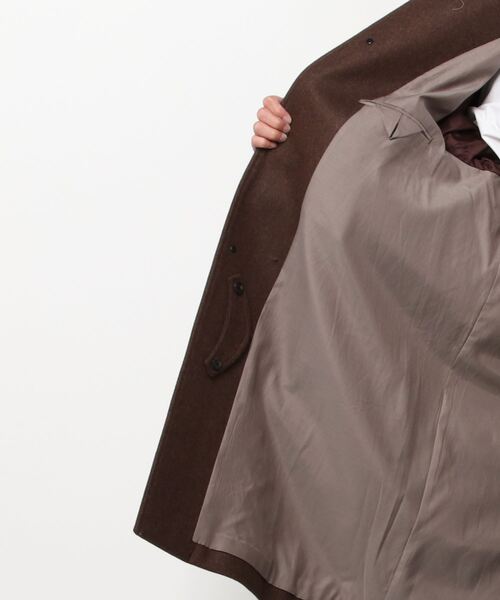 「Steven Alan」 ステンカラーコート L ダークブラウン メンズ_画像2