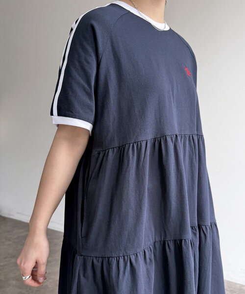 CPCM（シーピーシーエム） ワンピース 半袖 ティアードワンピース