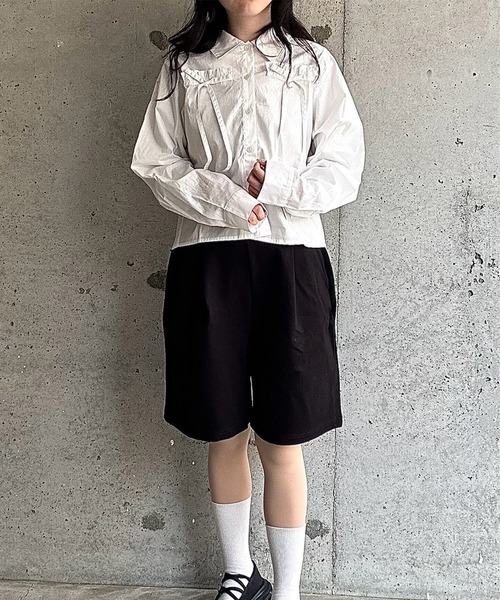 定価万 24SS新作・極美品 ベルベット調ハーフ パンツ サイズS 25SS】MEN Carvicoハーフパンツ ブラック