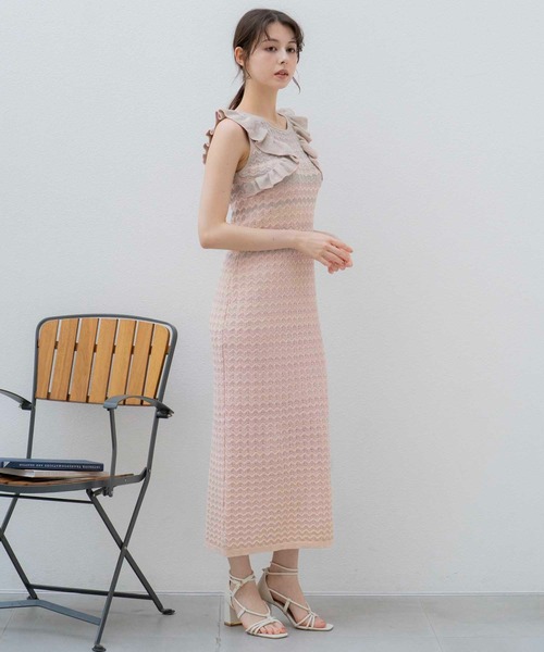 Noela ノエラ ワンピース ニットワンピース SSサイズあり】バーサカラーニットワンピース | ニット