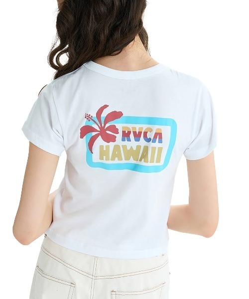 2025年夏　新品　売切れ商品　3Dベア天竺　レディース半袖シャツ RVCA（ルーカ） tシャツ 半袖 レディース PARADISE BABY ST Tシャツ