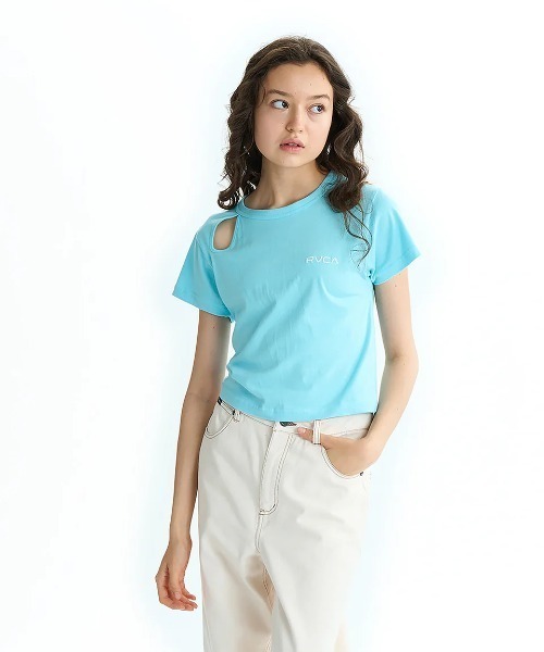 2025年夏　新品　売切れ商品　3Dベア天竺　レディース半袖シャツ RVCA（ルーカ） tシャツ 半袖 レディース PARADISE BABY ST Tシャツ