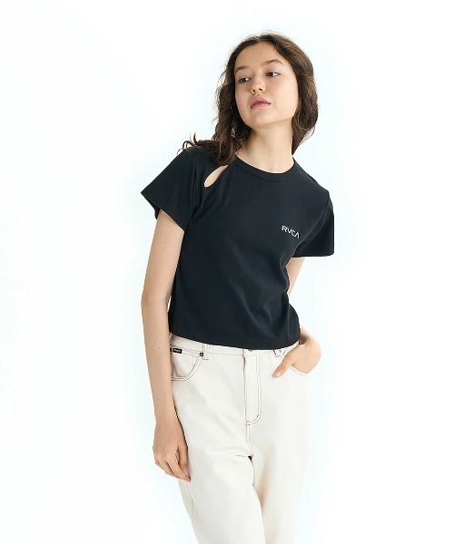 2025年夏　新品　売切れ商品　3Dベア天竺　レディース半袖シャツ RVCA（ルーカ） tシャツ 半袖 レディース PARADISE BABY ST Tシャツ