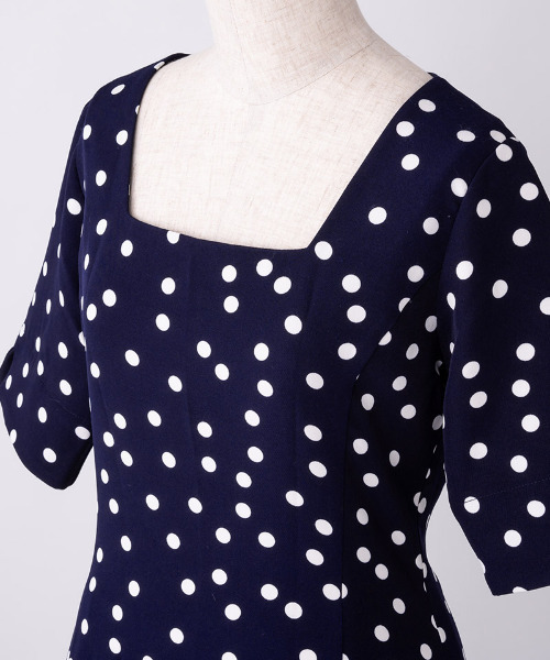 JENNE ネイビー 水玉 半袖ワンピース 新品未使用 JENNE」 半袖ワンピース SMALL ネイビー レディース : ZOZOTOWN