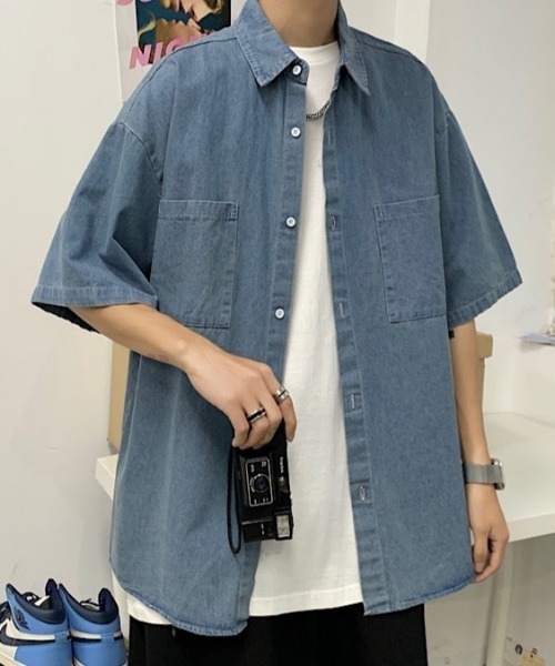 supreme ブラックデニムショートスリーブシャツ MGV シャツ デニムショートスリーブシャツ メンズ レディース
